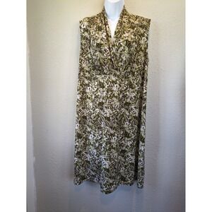 Avenue Green Tropical Floral Print Casual Plus‎ Size 18/20 Beachy Slinky Garden